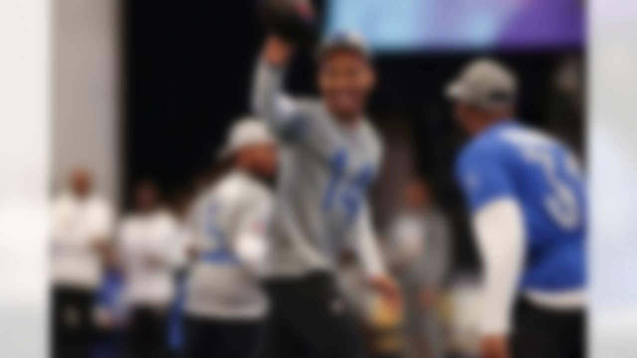 Detroit Lions wide receiver Amon-Ra St. Brown (14) participates during the 2026 Pro Bowl team practice on Monday, February 2, 2026 in San Francisco.