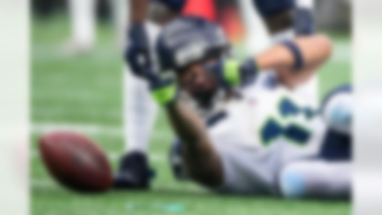 Seattle Seahawks wide receiver Jaxon Smith-Njigba celebrates during the second half of an NFL football game against the Carolina Panthers, Sunday, Dec. 28, 2025, in Charlotte, N.C.