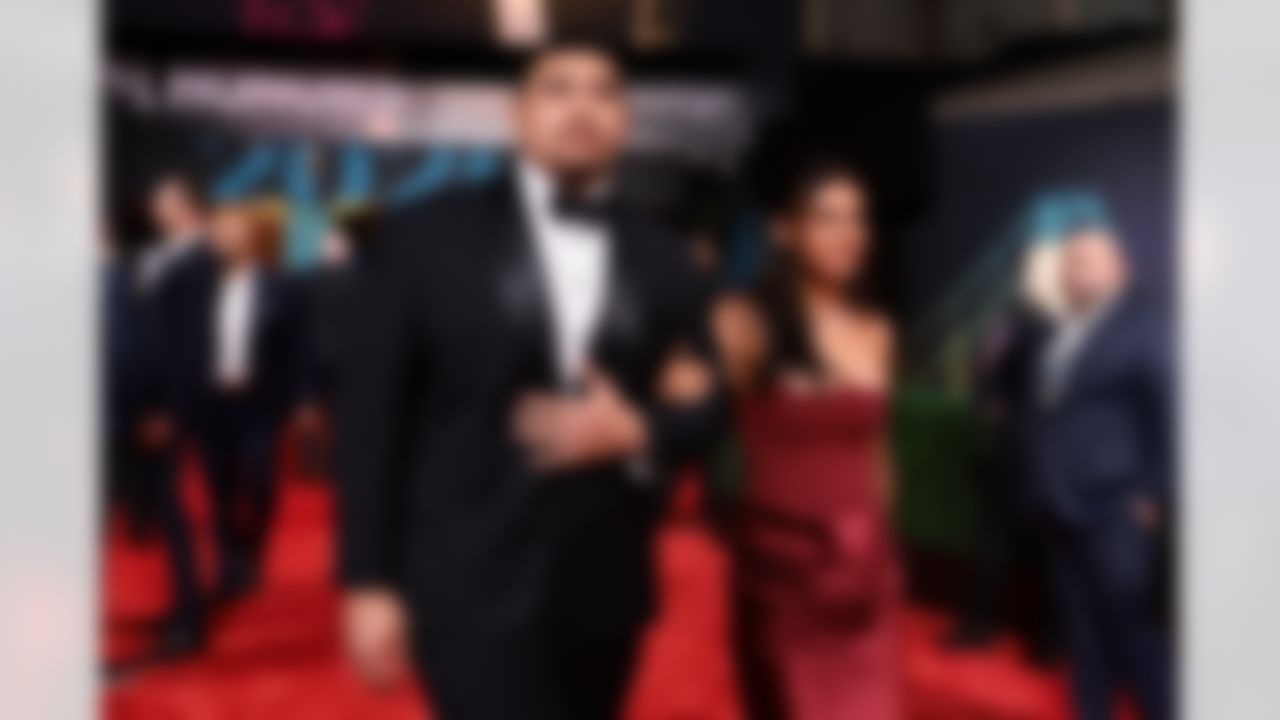 Detroit Lions offensive tackle Penei Sewell (58) walks on the red carpet prior to the NFL Honors awards show on Thursday, February 5, 2026 in San Francisco, California.