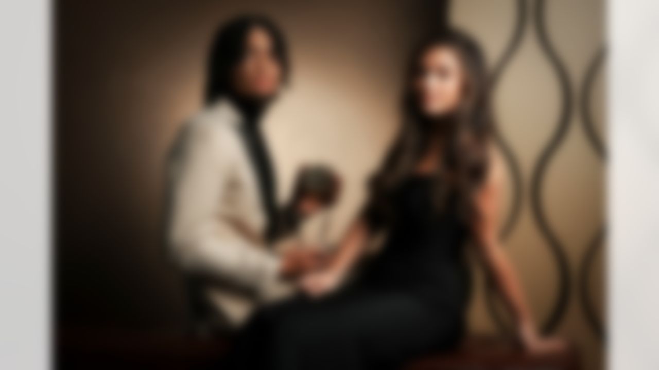 Flag Football Players Of the Year Brysen Wright and Ava Rotondi pose for a portrait during the NFL Honors awards show on Thursday, February 5, 2026 in San Francisco.