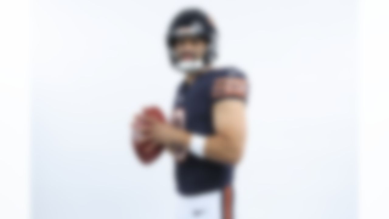 Chicago Bears quarterback Caleb Williams (18) poses for a portrait during the NFLPA Rookie Premiere on Saturday, May 18, 2024 in Los Angeles.