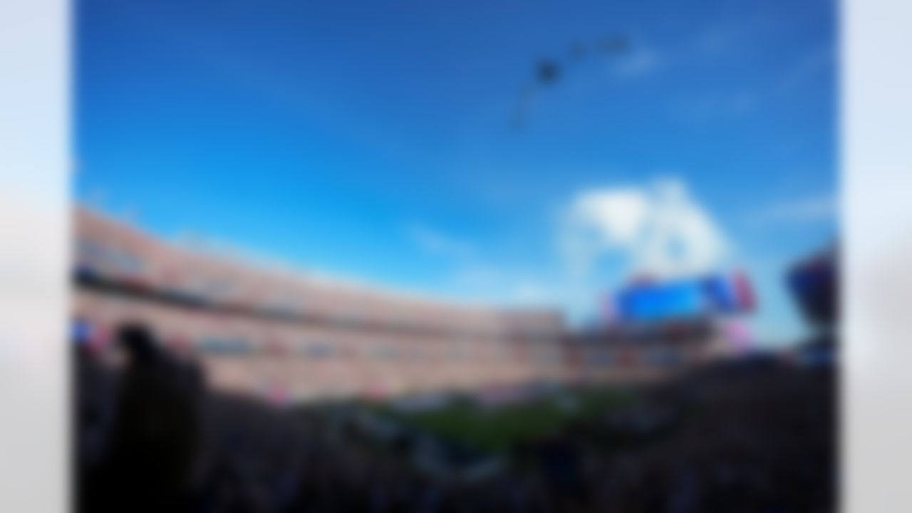 A general view of the flyover before the NFL Super Bowl LX football game between the Seattle Seahawks and New England Patriots on Sunday, February 8, 2026 in Santa Clara, Calif. (Perry Knotts/NFL)