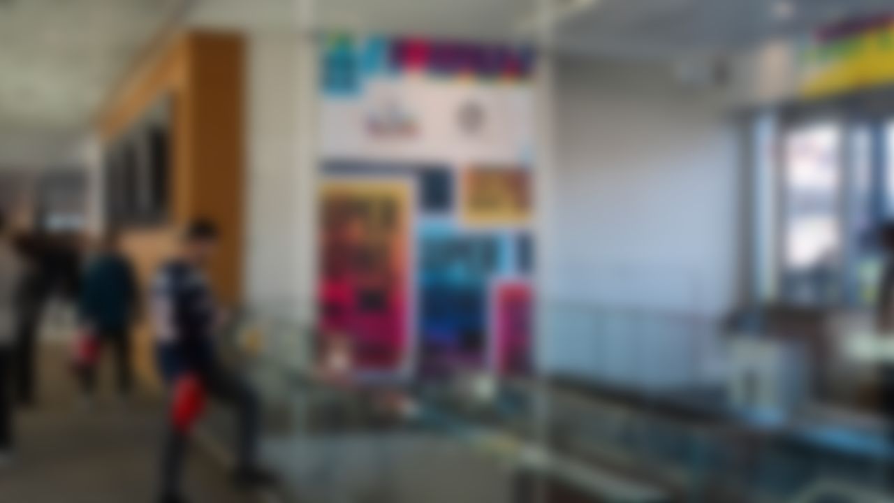 Poster image used as decor at On-Location's hospitality area within Levi's Stadium.