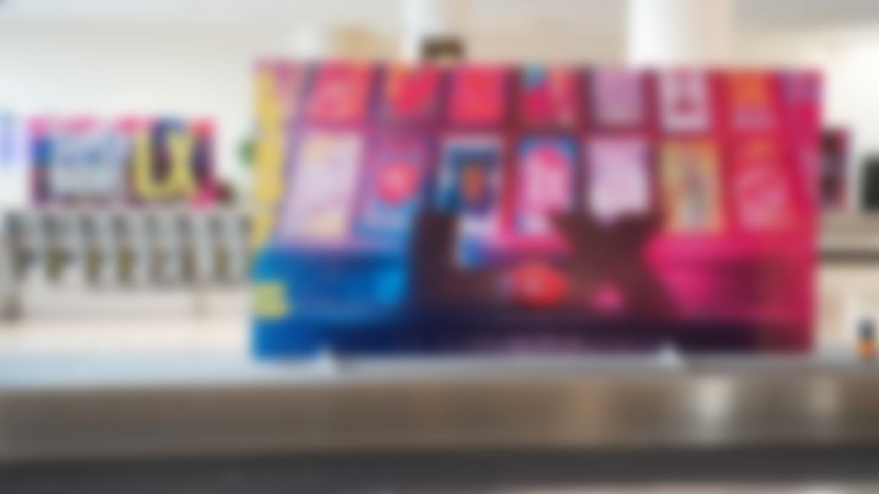 The Fillmore image used as decor at San Jose Mineta International Airport.