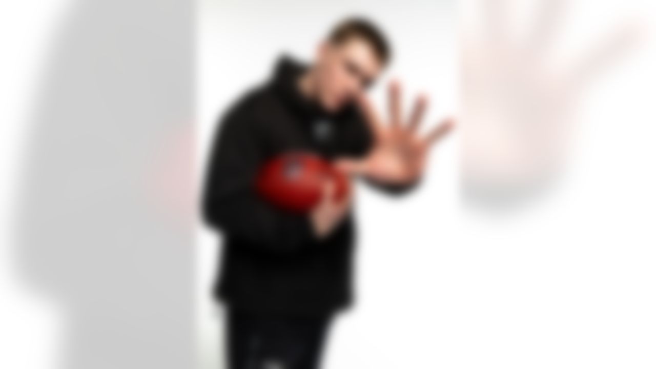 Navy running back Eli Heidenreich (07) poses for a portrait during the 2026 NFL Scouting Combine on Thursday, February 26, 2026 in Indianapolis, Indiana.