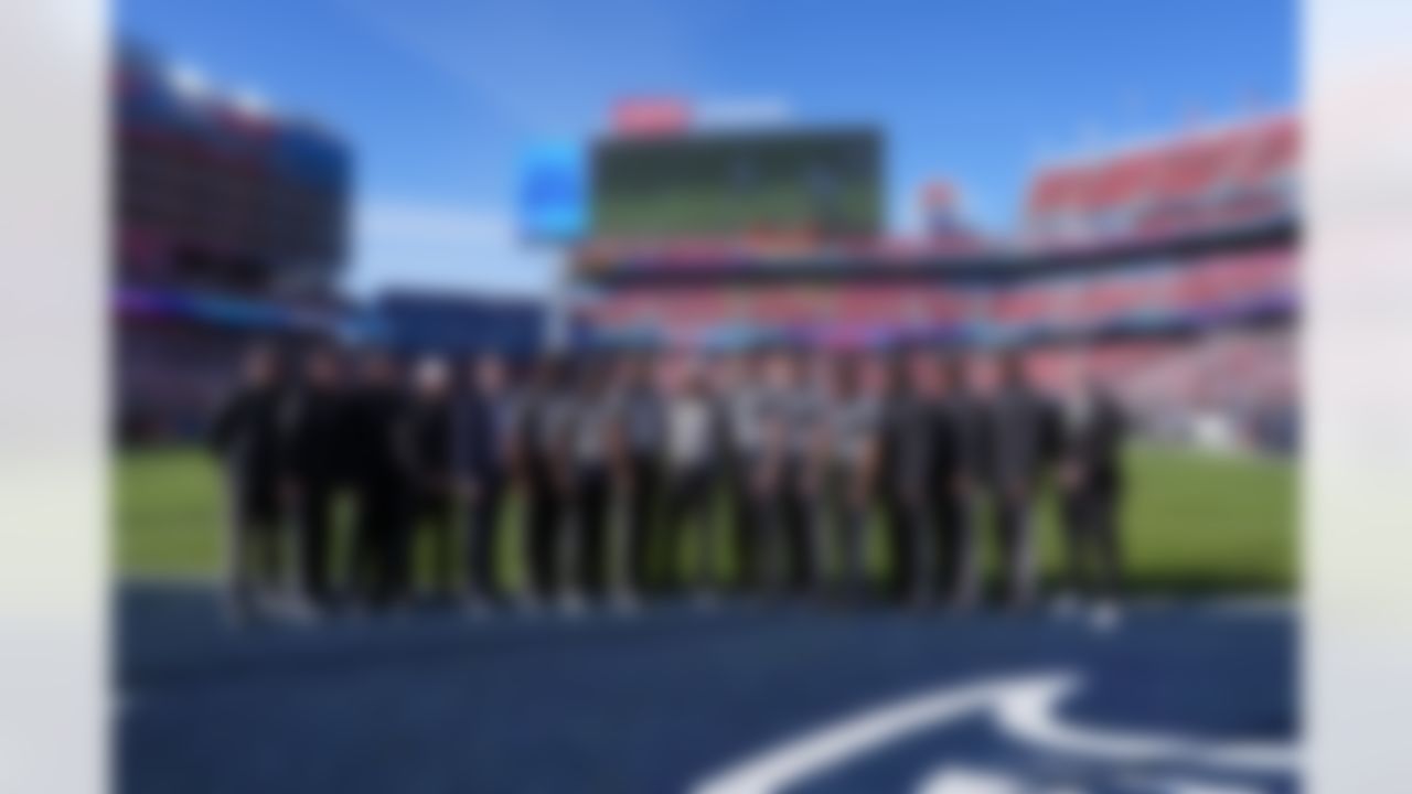 Officials pose for a photo prior to the NFL Super Bowl LX football game between the Seattle Seahawks and New England Patriots on Sunday, February 8, 2026 in Santa Clara, Calif.