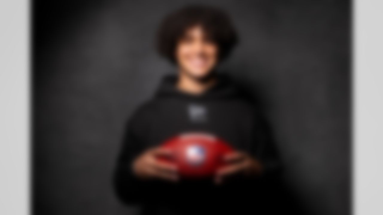 Vanderbilt tight end Eli Stowers (25) poses for a portrait during the 2026 NFL Scouting Combine on Thursday, February 26, 2026 in Indianapolis, Indiana.