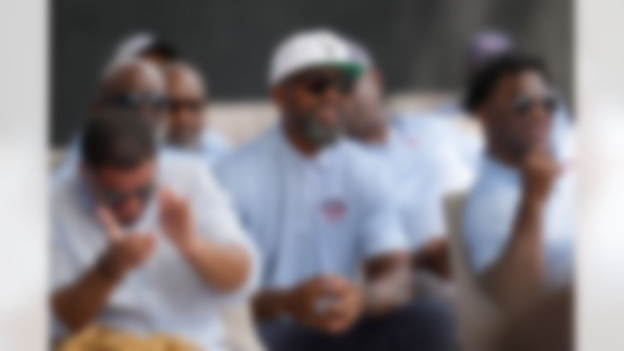 Hall of Fame enshrinee Charles Woodson looks on during the Pro Football Hall of Fame Class of 2025 Enshrinement Ceremony on Saturday, August 2, 2025 in Canton, Ohio.