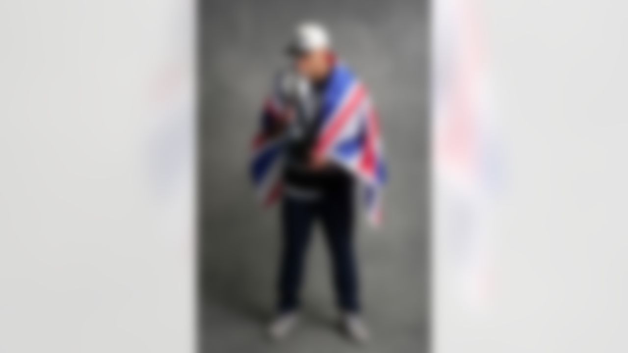 Seattle Seahawks defensive coordinator Aden Durde poses for a portrait with the Vince Lombardi Trophy after the NFL Super Bowl LX football game against the New England Patriots on Sunday, February 8, 2026 in Santa Clara, Calif.