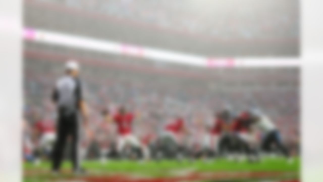 Tampa Bay Buccaneers quarterback Baker Mayfield (6) throws a pass during an NFL football game against the Carolina Panthers on Saturday, January 3, 2026 in Tampa, Florida.