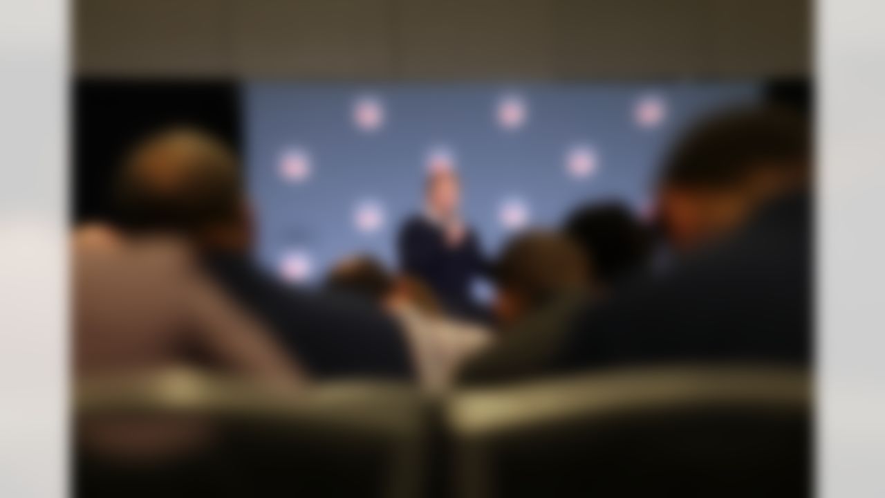 NFL Commissioner Roger Goodell speaks during a news conference ahead of the Super Bowl 60 football game on Monday, February 2, 2026 in San Jose, Calif.