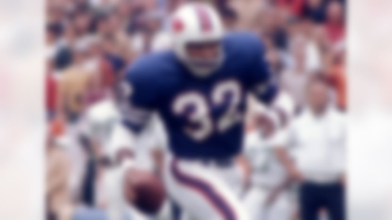 Drafted by: Buffalo Bills, 1969.
Simpson didn't hit his stride with the Bills until Lou Saban took over head-coaching duties in 1972. Simpson led the NFL in rushing in four of the next five seasons, with a career-high 2,003 yards in 1973.