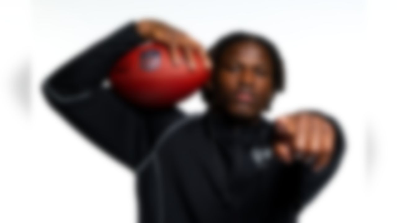 Ohio State linebacker Arvell Reese (20) poses for a portrait during the 2026 NFL Scouting Combine on Wednesday, February 25, 2026 in Indianapolis, Indiana.