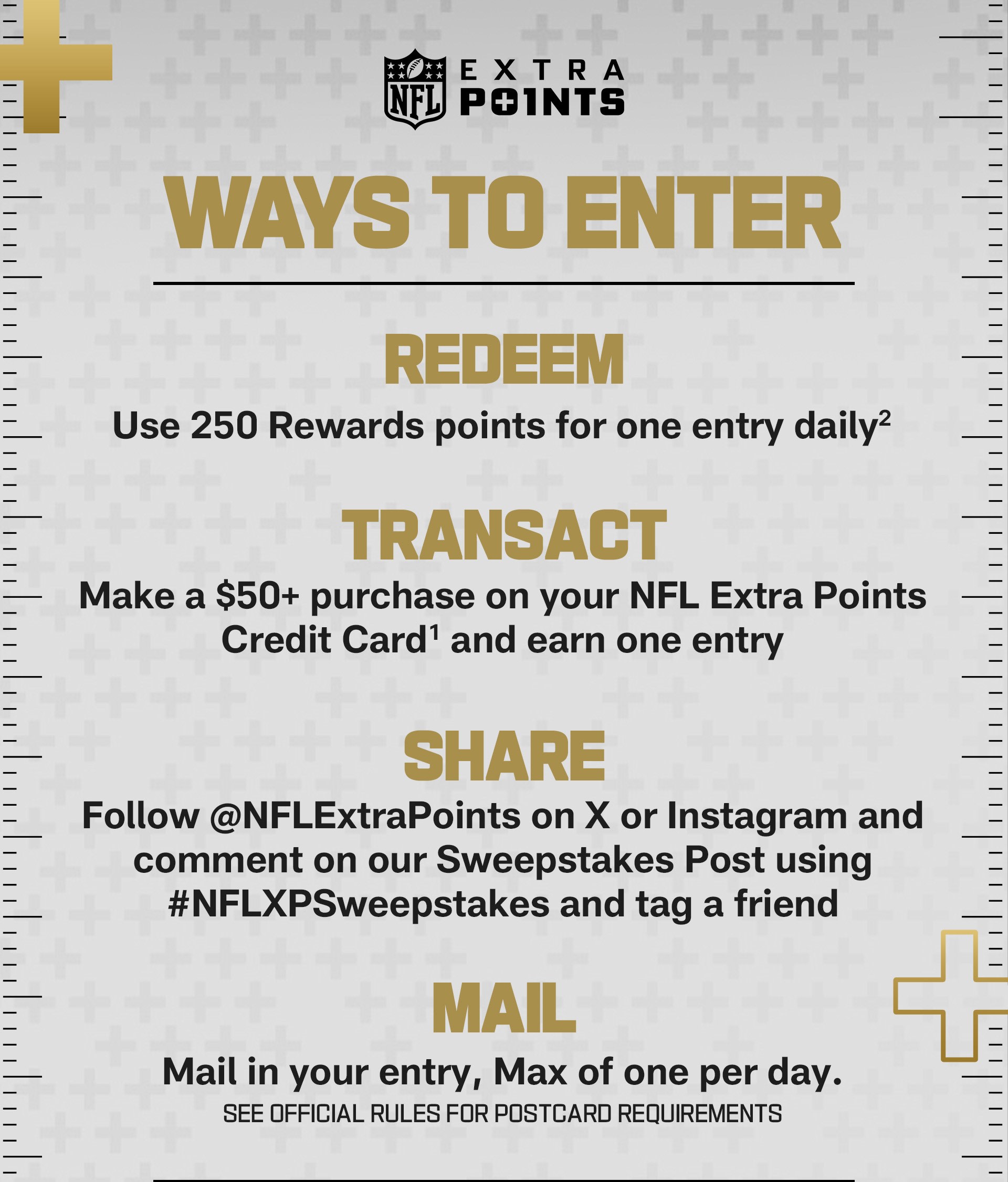 NFL XP Reg season Tickets Ways to Enter