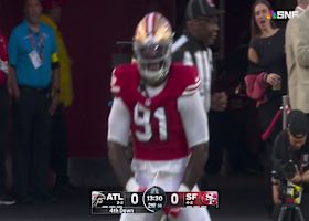 49ers' collect 5-yard sack following Falcons' meet and greet at the QB