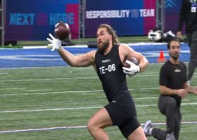 Two catches at once! Colorado State's Dallin Holker wows Eisen during gauntlet drill