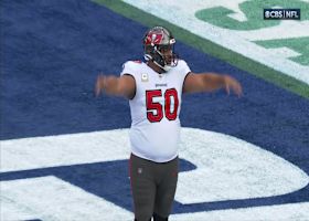 Sean Tucker follows Vita Vea's fullback block for TD