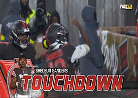 Shedeur Sanders' first NFL TD run is followed quickly by QB's watch celebration