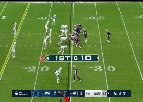 Ezekiel Elliott 15-yard catch and run moves Patriots inside Colts 10-yard line
