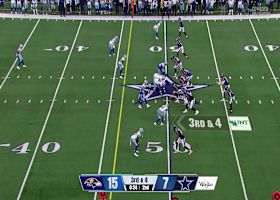 Cooper Rush makes throw on the run to Anthony Miller for 21 yards