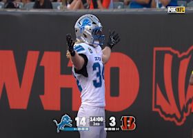 Alex Anzalone secures Lions' third INT vs. Jake Browning on the day