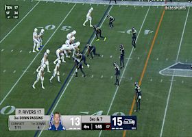 Pierce's first reception goes for 16 yards in crunch time