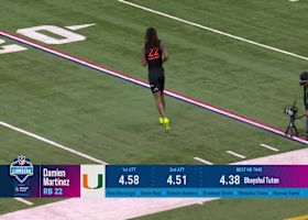Damien Martinez runs official 4.51-second 40-yard dash at 2025 combine