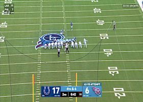Grover Stewart denies Slye's 62-yard FG attempt