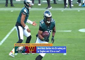 'GMFB' predicts what is more likely: Barkley crosses 2k rushing yds or Eagles get win 13 vs. Commanders