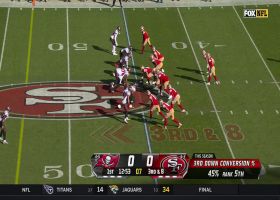 Lavonte David trips up Purdy to force the 49ers into an opening-drive punt