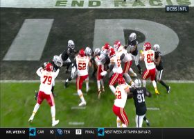 Pacheco relentlessly pushes the pile for Chiefs' first TD of day vs. Raiders