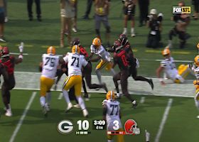 Can't-Miss Play: Grant Delpit lowers the BOOM on truck-stick INT return vs. Packers