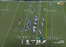 A.J. Brown's seventh TD catch of 2025 boosts Eagles' lead to 30-0 vs. Raiders
