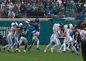 Devin Lloyd's fifth INT of 2025 comes on Daniel Jones' first pass of day in Duval