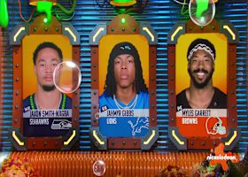 Sandy Cheeks announces Myles Garrett as NVP of Week 12  | 'NFL Slimetime'