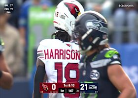 Harrison Jr.'s first catch results in a 14-yard gain