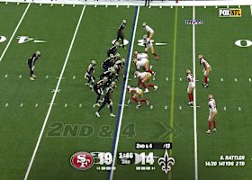 Fred Warner's forced fumble on Kamara is 49ers' first forced turnover
