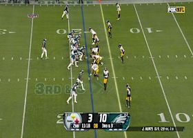 Hurts' dump off to Gainwell advances Eagles' offense inside Steelers' 5-yard line