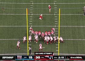 Borregales' funky 23-yard FG extends Pats' lead to 33-15 vs. Giants