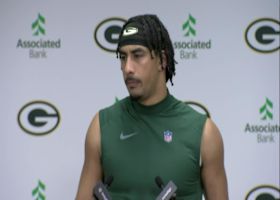 Love talks to press about upcoming game vs. Vikings