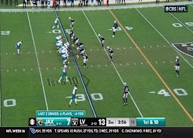 Tre'Von Moehrig vacuums in Bigsby's fumble inside Jaguars' territory