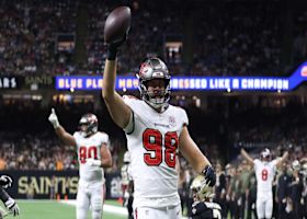 Can't-Miss Play: Pick-six alert! Nelson bulldozes Rattler after snagging INT vs. Saints' QB1