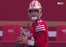 Brock Purdy rolls out and finds Demarcus Robinson for 30-yard gain on run