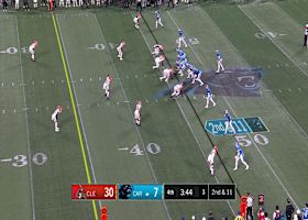 T.J. Luther's contact balance is off the charts on 26-yard catch and run