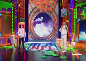 Sandy Cheeks announces Mitchell Trubisky as NVP of Week 18 | 'NFL Slimetime'