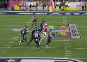 Drake Maye's 24-yard dime to Hollins gets Pats to Seahawks' 35-yard line