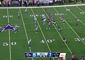 Tip drill! Kemon Hall snags tipped pass for INT