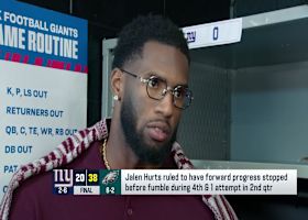 Brian Burns, Kayvon Thibodeaux share candid thoughts on Eagles' forward progress ruling | 'NFL GameDay Highlights'