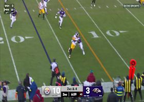 Adam Thielen's first catch as a Steeler occurs inside the red zone