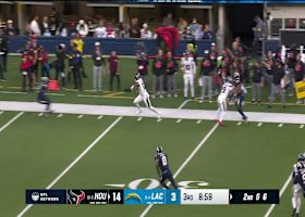 Nico Collins deploys his truck stick effectively on 23-yard catch and run